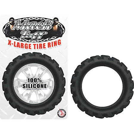 Mack Tuff Tire X-Large Tire Silicone Cockring (Black) - Pinkfoxxx