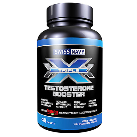 Swiss Navy Triple X Testosterone Booster 45 Caplet Bottle - Pinkfoxxx