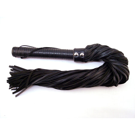 Rouge Flogger, Leather w/Leather Handle Black