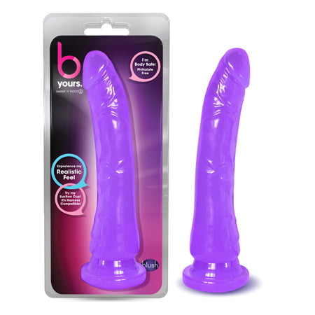 Blush B Yours Sweet 'n Hard 6 Realistic 8.5 in. Dildo with Suction Cup Purple