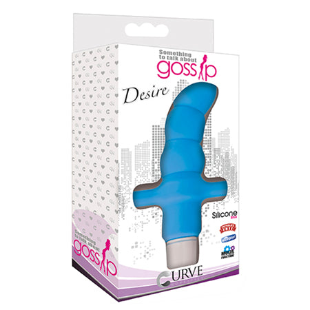 Curve Toys Gossip Desire Waterproof Silicone Anal Vibrator Azure - Pinkfoxxx