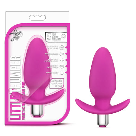 Blush Luxe Little Thumper Vibrating Silicone Anal Plug Pink