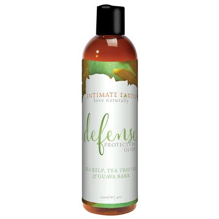 Intimate Earth Defense Protection Glide with Sea Kelp, Tea Tree Oil & Guava Bark 4 oz. - Pinkfoxxx