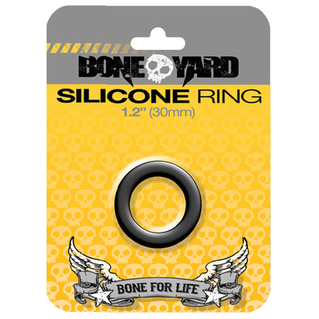 Boneyard Silicone Ring 30mm Black - Pinkfoxxx