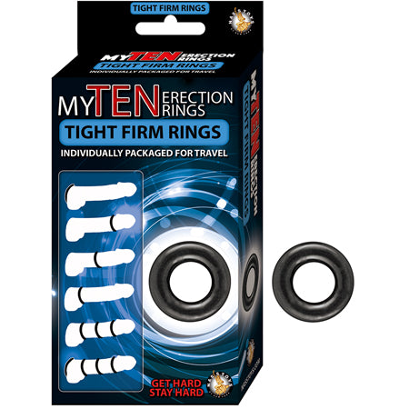 My Ten Erection Rings Tight Firm Rings Black - Pinkfoxxx