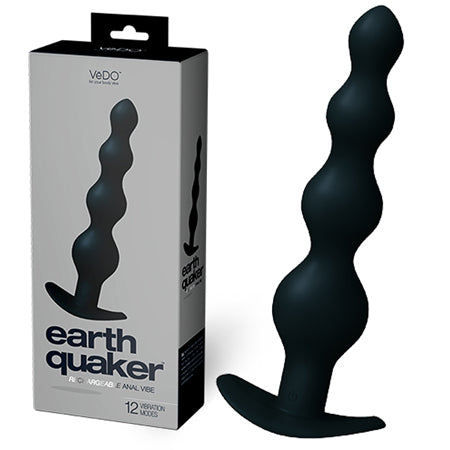 VeDO Earth Quaker Anal Vibe - Just Black - Men's - Pinkfoxxx