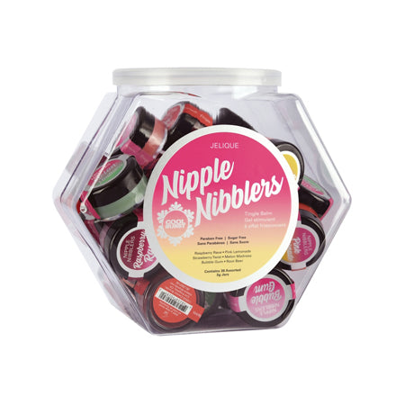 Jelique Nipple Nibbler Tingle Balm 3gr Asst. Flavors (36/Bowl) - Pinkfoxxx