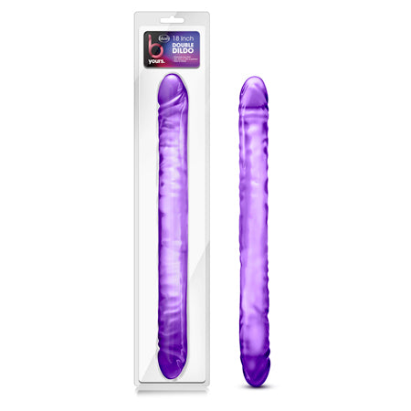 Blush B Yours 18 in. Double Dildo Purple - Pinkfoxxx