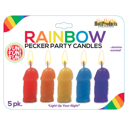 Pecker Party Candles Assorted Colors 5pk - Pinkfoxxx