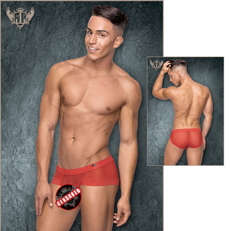 Male Power Hoser Micro Mini Hose Short Red Large - Pinkfoxxx