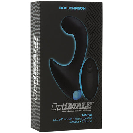 OptiMALE Vibrating P-Massager with Wireless Remote Black - Pinkfoxxx