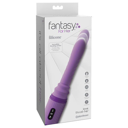 Pipedream Fantasy For Her Love Thrust-Her Rechargeable Silicone Thrusting Vibrator Purple - Pinkfoxxx