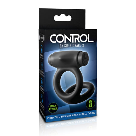 Sir Richard's Control Vibrating Silicone Cock & Ball C-Ring - Pinkfoxxx