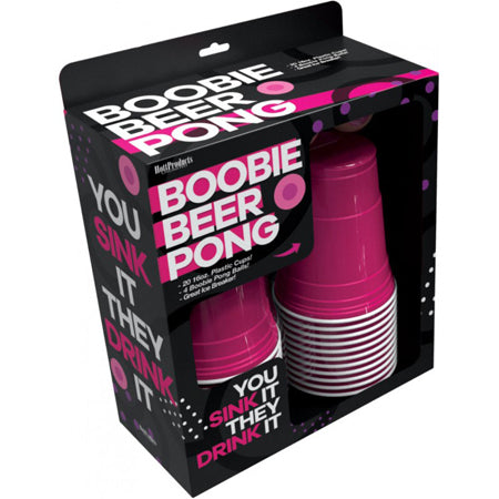 Boobie Beer Pong Boxed Set With Cups & Boobie Balls - Pinkfoxxx