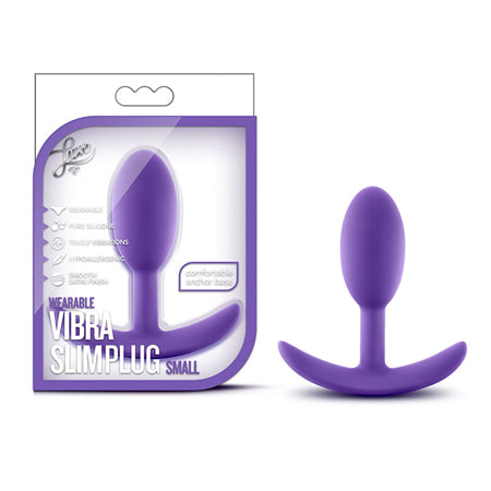 Blush Luxe Wearable Vibra Slim Plug Small Purple - Pinkfoxxx