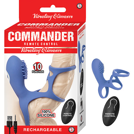 Commander Remote Control Vibrating Climaxer Blue - Pinkfoxxx