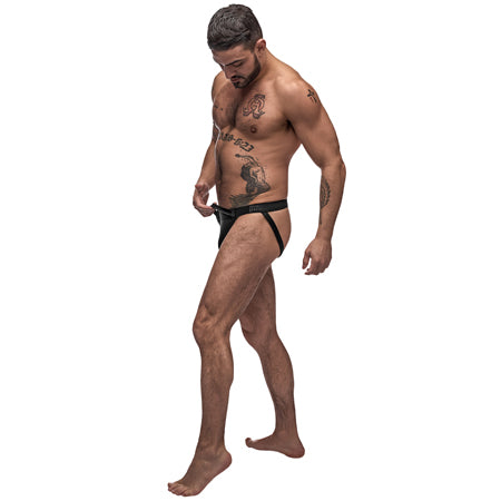 Male Power Grip & Rip Rip off Thong Black LX - Pinkfoxxx