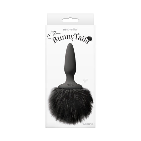 Bunny Tails Plug Mini Black Fur - Pinkfoxxx