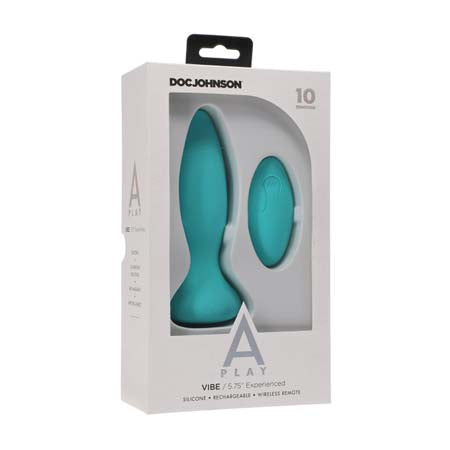 A-Play Vibe Experienced Rechargeable Silicone Anal Plug with Remote Teal - Pinkfoxxx