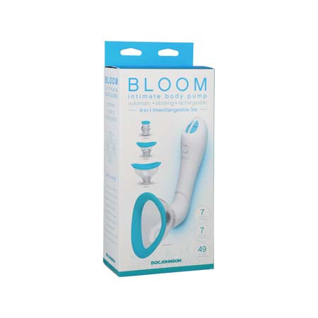 Bloom - Intimate Body Pump - Automatic - Vibrating - Rechargeable Blue/White - Pinkfoxxx