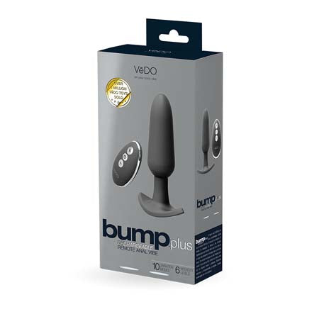 Bump Plus Rechargeable Remote Control Anal Vibe Black - Pinkfoxxx