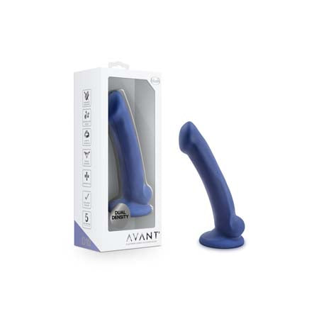 Blush Avant D10 Ergo Mini 7 in. Dual Density Silicone Dildo with Suction Cup Indigo - Pinkfoxxx