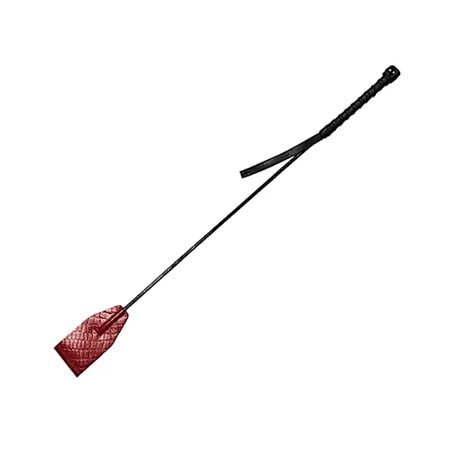 Leather Riding Crop Burgunday & Black - Pinkfoxxx