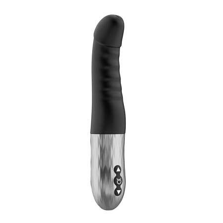 Forto Thruster Rechargeable Silicone Thrusting G-Spot Vibrator Black - Pinkfoxxx