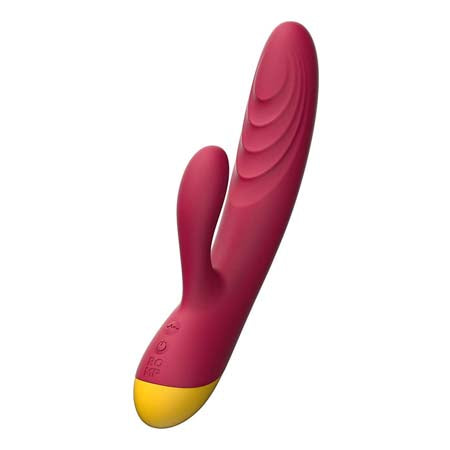 ROMP Jazz Rechargeable Silicone Rabbit Vibrator Berry - Pinkfoxxx