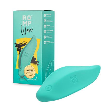 ROMP Wave Rechargeable Silicone Lay-On Vibrator Mint - Pinkfoxxx