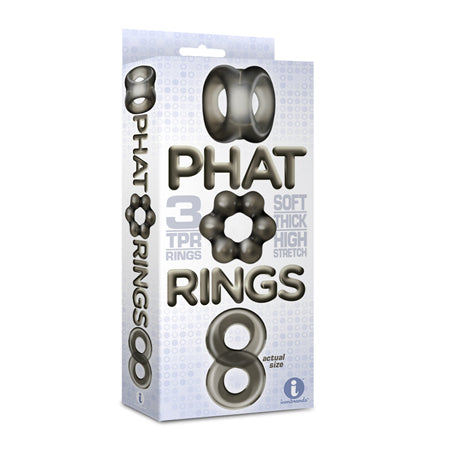 The 9's Phat Rings Smoke 1 Chunky Cock Rings - Pinkfoxxx