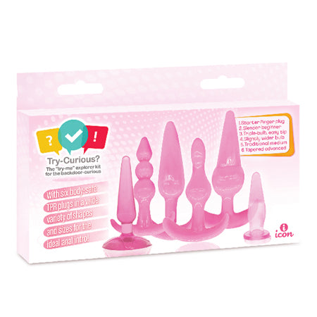 Try-Curious Anal Plug Kit Pink