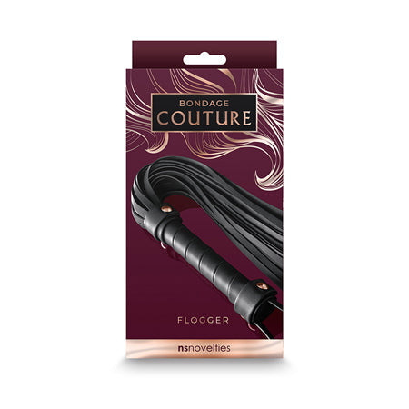 Bondage Couture Flogger Black - Pinkfoxxx