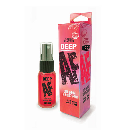 Deep AF Cherry Flavored Deep Throat Numbing Spray 1 oz. - Pinkfoxxx