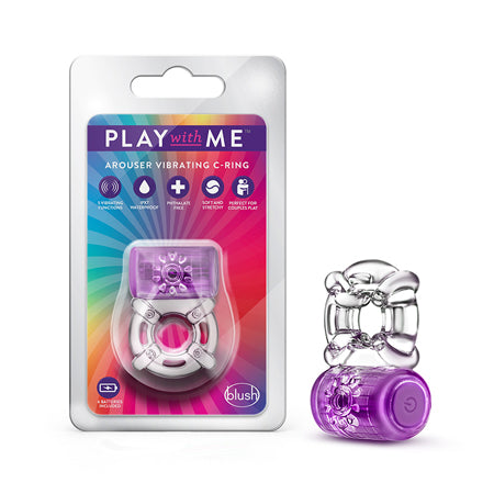 Blush Play with Me One Night Stand Vibrating C-Ring Purple - Pinkfoxxx