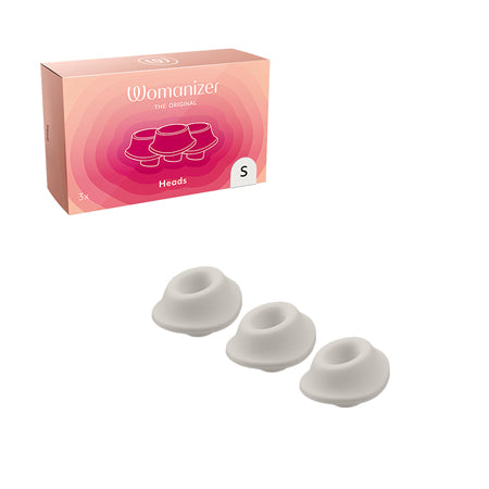 Womanizer 3-Pack Type A Replacement Stimulation Heads (For Premium, Classic, Liberty & Starlet 2) Warm Gray S