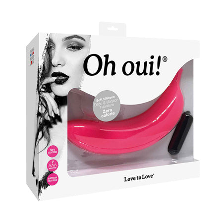 Love to Love Oh Oui Silicone Banana Vibrator Pink - Pinkfoxxx