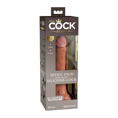 Pipedream King Cock Elite 7 in. Dual Density Silicone Cock Realistic Dildo With Suction Cup