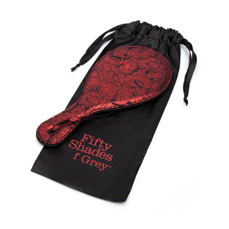 Fifty Shades of Grey Sweet Anticipation Faux Leather Round Paddle Red - Pinkfoxxx