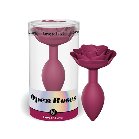 Love to Love Open Roses Silicone Anal Plug Plum Star M