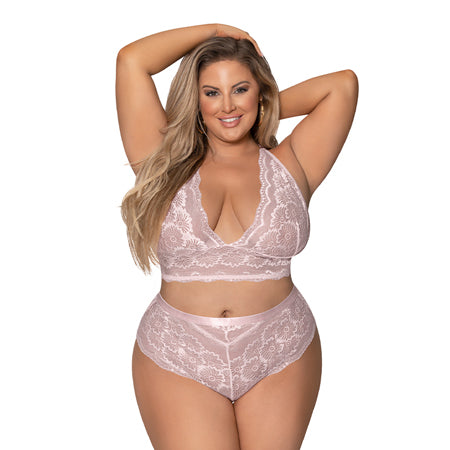 Magic Silk Seabreeze Cami & Short Set Blush Queen Size - Pinkfoxxx