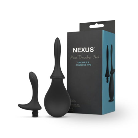 Nexus Anal Douche Set Silicone Black - Pinkfoxxx