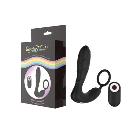 Gender Fluid Enrapt Prostate Vibe With Remote Silicone Black - Pinkfoxxx