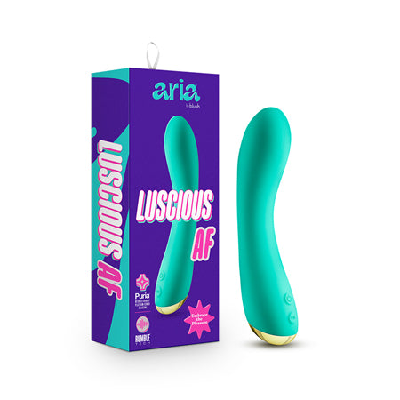 Aria Luscious AF Rechargeable Silicone G-Spot Vibrator Teal - Pinkfoxxx