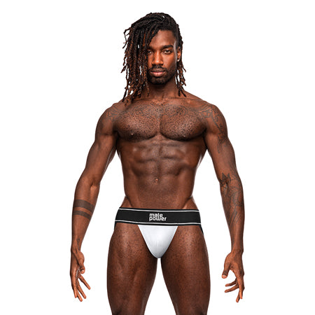 Male Power Modal Rib Jock White L/XL - Pinkfoxxx