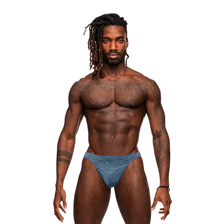 Male Power Inter-Mingle Bong V Thong Blue L/XL - Pinkfoxxx