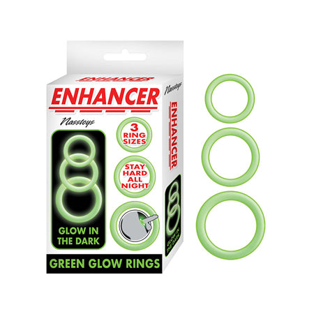 Enhancer Green Glow Rings Set of 3 - Pinkfoxxx