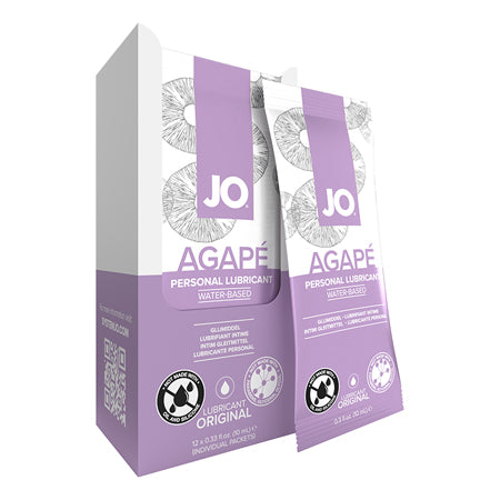 Jo H2O Agape Lubricant Foils 12-Piece Display 0.34 oz. - Pinkfoxxx