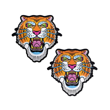 Pastease Ferocious Tattoo Jungle Cat Diamond Thom Nipple Pasties - Pinkfoxxx