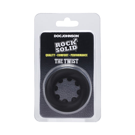 Rock Solid The Twist Silicone C-Ring Black - Pinkfoxxx